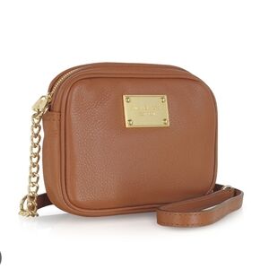 Michael Kors Gold Leather Crossbody